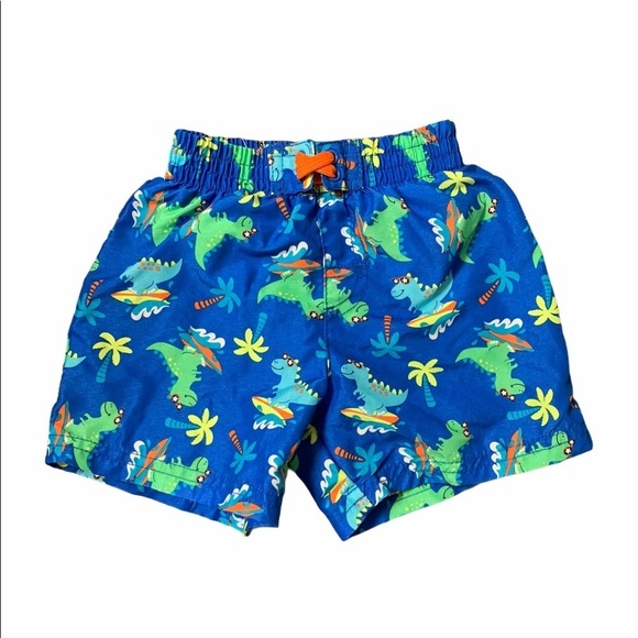 Surfing dinosaur baby swim shorts 6-9 months - Picture 1 of 1